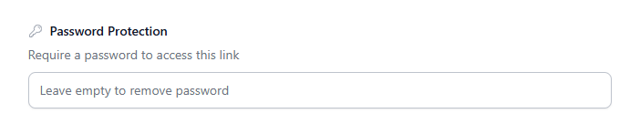 Password Protected Links